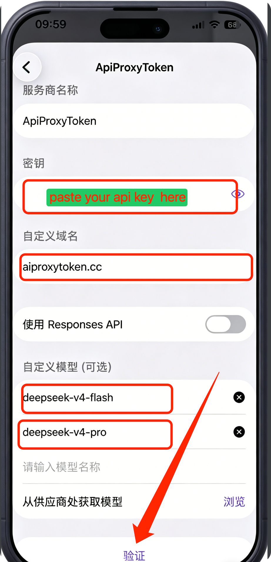 OpenChat custom model configuration